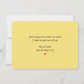 Mama Bee妊娠のお知らせ 招待状 (裏面)