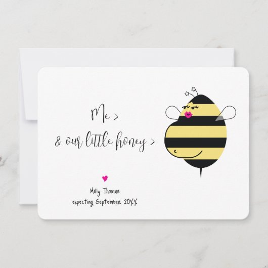 Mama Bee妊娠のお知らせ 招待状 (正面)