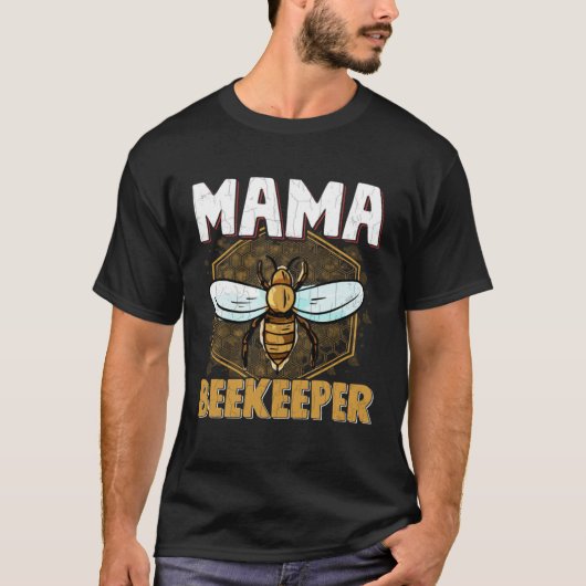 Mama Beekeeper Beekeing Apiar Honey Graphic Tシャツ (正面)