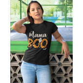 Mama Boo Halloween Naranja Lindo Tシャツ
