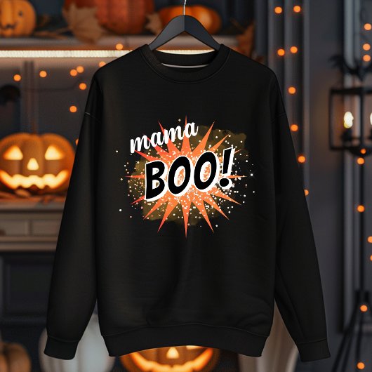Mama Boo | Orange Halloween スウェットシャツ