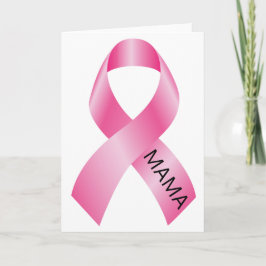 Mama Breast Cancer Awareness Pink Ribbon  カード