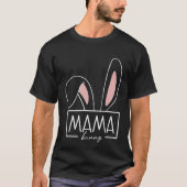 Mama Bunny Outfit Egg Hunt Family Costume Rabbit E Tシャツ (正面)