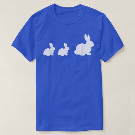 Mama Bunny Rabbit With 2 Precious Little Baby Bunn Tシャツ (デザイン正面)