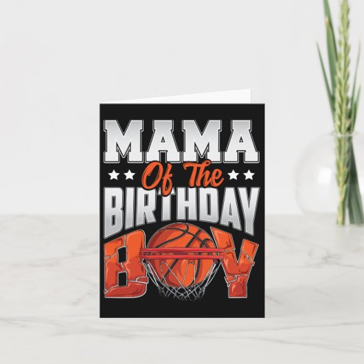 Mama Bysketbyll Birthday Boy Family Byller B-day P カード (正面)