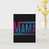 Mama Checkered Mommy New Mom Happy Mothers Day Mom カード (黄色い花)