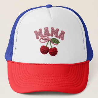 Mama Cherry Hat – Embroidered Style “Mama” Cap wit キャップ