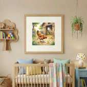 Mama Chicken and Chicks Nursery ポスター