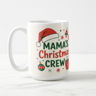 Mama Christmas crew ,coffee lover コーヒーマグカップ