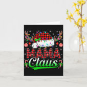 Mama Claus Christmas Lights Matching Family Xmas P カード (黄色い花)