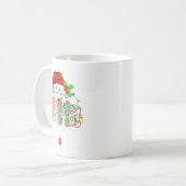 Mama Claus Shirt Christmas Lights Pajama Family Ma コーヒーマグカップ (正面左)