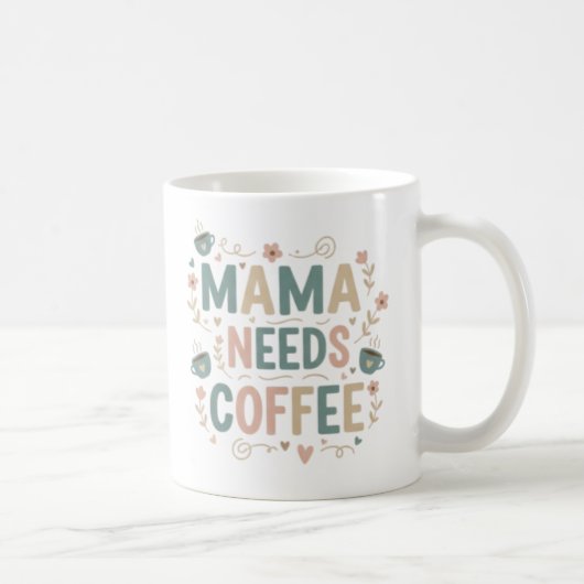 Mama Coffee Mug | Floral Mother's Day Ceramic Mug コーヒーマグカップ (右)