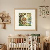 Mama Deer and Her Fawn Nursery ポスター