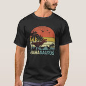 Mama Dinosaurus Mamasaurus 2 Two kids Tシャツ (正面)