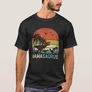Mama Dinosaurus Mamasaurus 2 Two kids Tシャツ