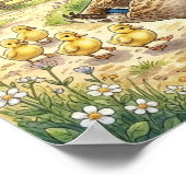 Mama Duck and Ducklings Nursery ポスター (角)
