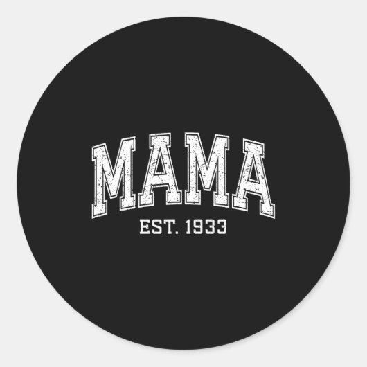 Mama Est 1933 Mom D Mothers Day Ized  ラウンドシール (正面)