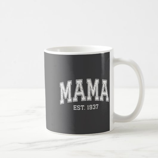 Mama Est 1937 Mom D Mothers Day Ized  コーヒーマグカップ (右)