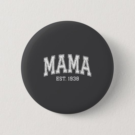Mama Est 1938 Mom D Mothers Day Ized  缶バッジ (正面)