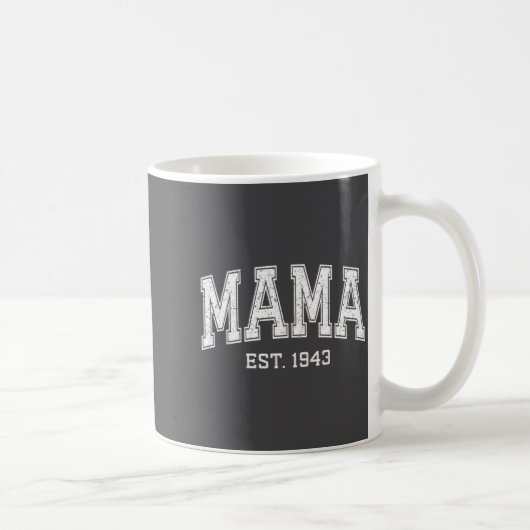 Mama Est 1943 Mom D Mothers Day Ized  コーヒーマグカップ (右)