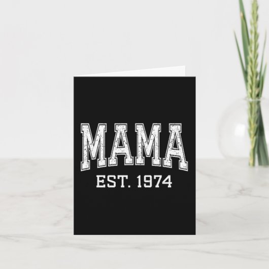 Mama Est 1974 Mom D Mothers Day Ized Premium Tri-b カード (正面)