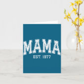 Mama Est 1977 Mom D Mothers Day Ized  カード (黄色い花)