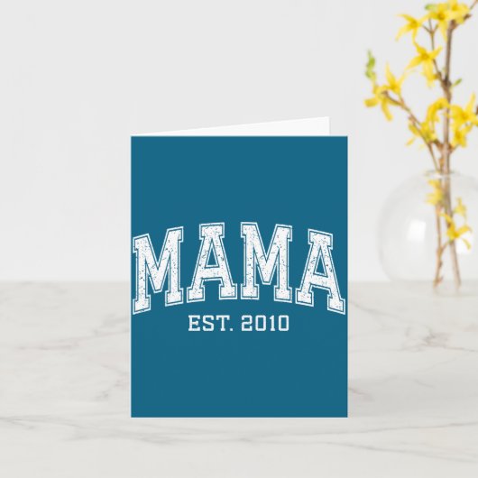 Mama Est 2010 Mom D Mothers Day Ized  カード (黄色い花)