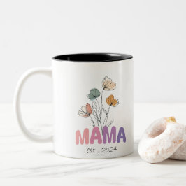 Mama Est 2024 Mothers Day ツートーンマグカップ