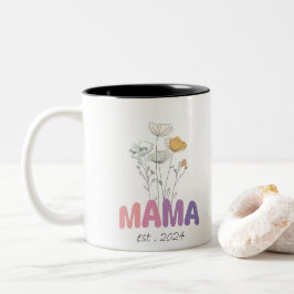 Mama Est 2024 Mothers Day ツートーンマグカップ