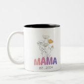 Mama Est 2024 Mothers Day ツートーンマグカップ (左)