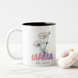 Mama Est 2024 Mothers Day ツートーンマグカップ