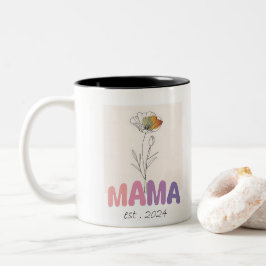 Mama Est 2024 Mothers Day ツートーンマグカップ
