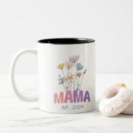 Mama Est 2024 Mothers Day ツートーンマグカップ