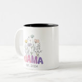 Mama Est 2024 Mothers Day ツートーンマグカップ (正面左)