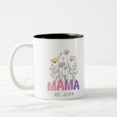 Mama Est 2024 Mothers Day ツートーンマグカップ (左)