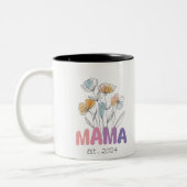 Mama Est 2024 Mothers Day ツートーンマグカップ (左)