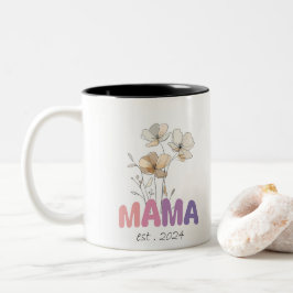 Mama Est 2024 Mothers Day ツートーンマグカップ