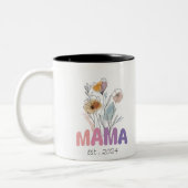 Mama Est 2024 Mothers Day ツートーンマグカップ (左)