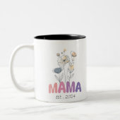 Mama Est 2024 Mothers Day ツートーンマグカップ (左)