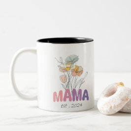 Mama Est 2024 Mothers Day ツートーンマグカップ