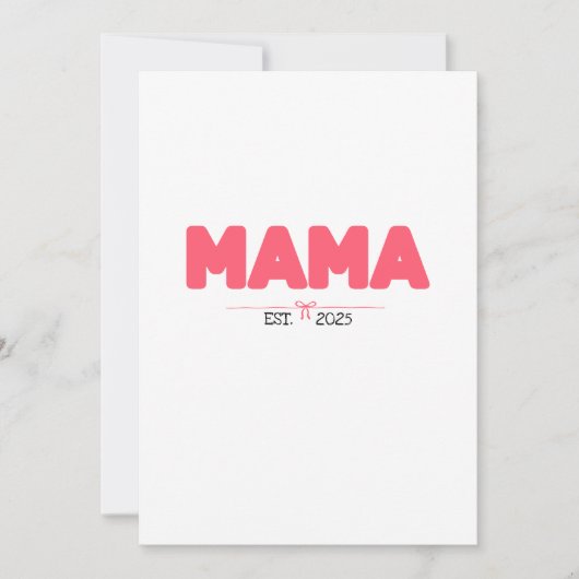 MAMA EST. 2025 – ママのためのオーダーメイドギフト シーズンカード (正面)