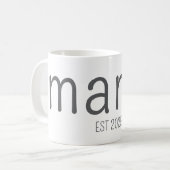 Mama Est 2025 Custom Mug コーヒーマグカップ (正面左)