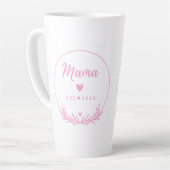 Mama Est.2025 shirt -Mother gift Pink Minimal -  カフェラテマグ (左アングル)