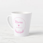 Mama Est.2025 shirt -Mother gift Pink Minimal -  カフェラテマグ (左アングル)