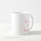 Mama Est.2025 shirt -Mother gift Pink Minimal -  コーヒーマグカップ (正面右)