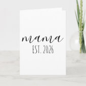 Mama Est. 2026 Mom To Be Minimalist Personalized  カード (正面)