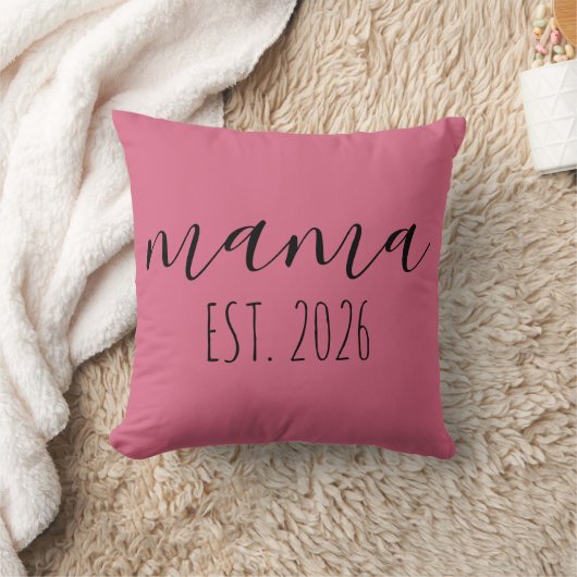 Mama Est. 2026 Mom To Be Minimalist Personalized  クッション (ブランケット)