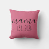 Mama Est. 2026 Mom To Be Minimalist Personalized  クッション (正面)