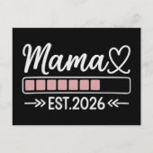 Mama est. 2026 Pregnancy Announcement Mom  案内ポストカード (正面)