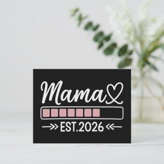 Mama est. 2026 Pregnancy Announcement Mom  案内ポストカード (スタンド正面)